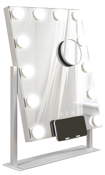 Kosmetické zrcadlo se 3 světelnými LED režimy, malé 505-020V90WT