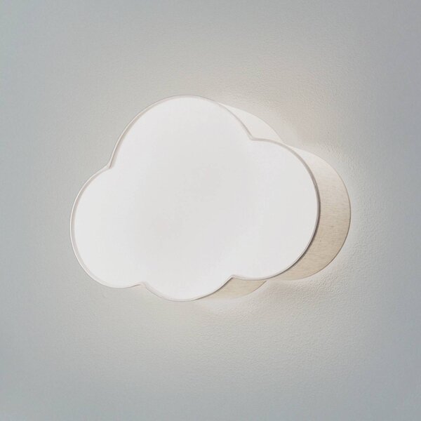 TK Lighting Nástěnné světlo Cloud, béžové, šířka 43 cm, textil, mrak, E27, stmívatelný, Krémová / jantar, Dětský pokoj, Textil / tkanina / hedvábí, Young lifestyle