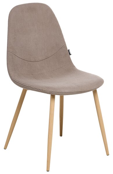 Sada 2 jídelních židlí HILDEN Manšestr Taupe