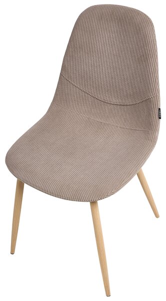 Sada 2 jídelních židlí HILDEN Manšestr Taupe