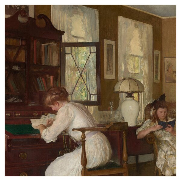 Obraz - Edmund Tarbell, Josephine and Mercie, reprodukce (30x30 cm)