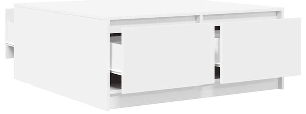 Konferenční stolek se zásuvkami bílý 100x100x40 cm 3328399