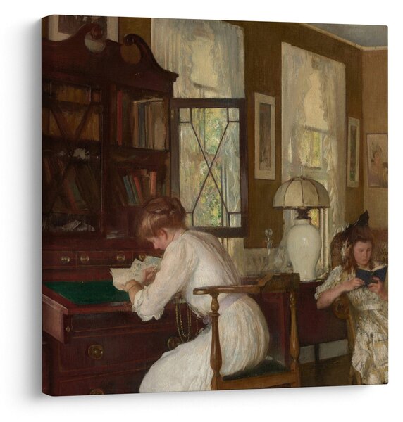 Obraz - Edmund Tarbell, Josephine and Mercie, reprodukce (30x30 cm)