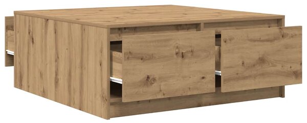 Konferenční stolek se zásuvkami Řemeslnický dub 100x100x40 cm 3328407