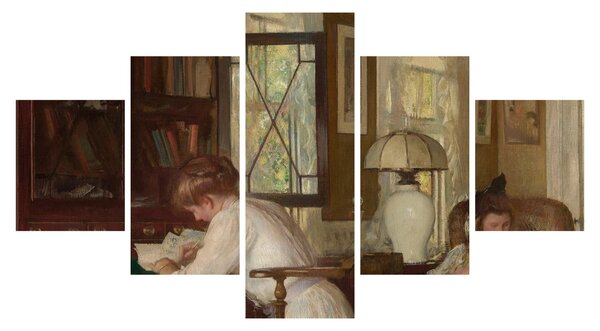 Obraz - Edmund Tarbell, Josephine and Mercie, reprodukce (125x70 cm)