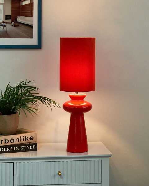 Stolní lampa OTEROS Červená