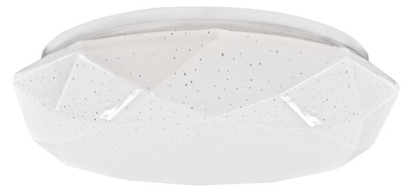 PLX LED stropní koupelnové osvětlení s hvězdnou oblohou OPERA, 17W, denní bílá, 35cm, diamant, bílé, IP4