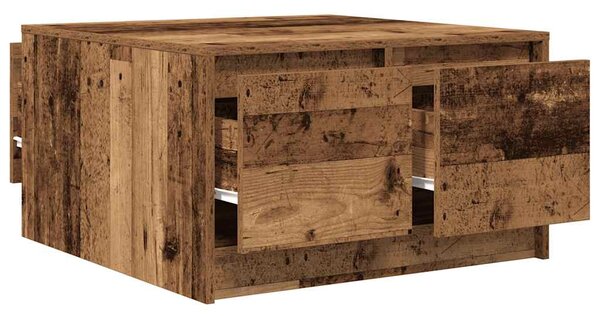 Konferenční stolek se zásuvkami Staré dřevo 70,5x70x40 cm 3328415