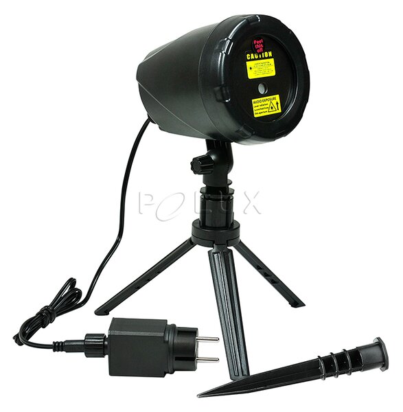 PLX Venkovní zapichovací / stojací LED laserový projektor NEW JERSEY-A1, 5W, 5 funkcí, IP44