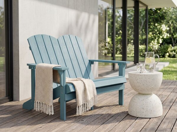 Zahradní lavice ADIRONDACK 125 cm Světle modrá