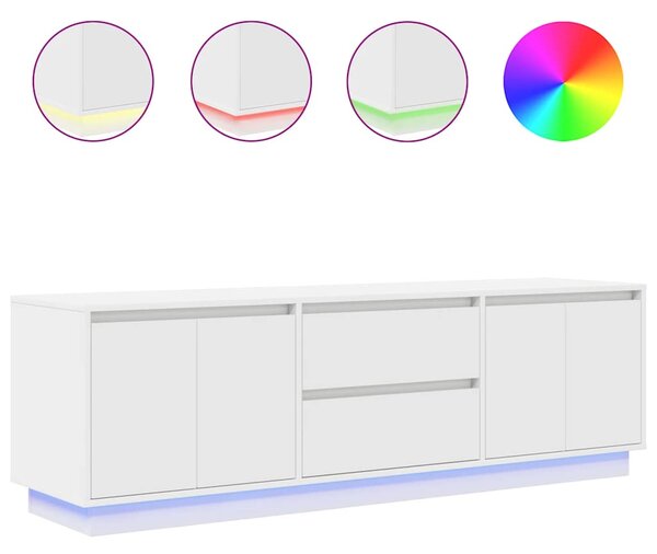 TV skříňka s LED osvětlením bílá 160,5x41x50 cm 3328426