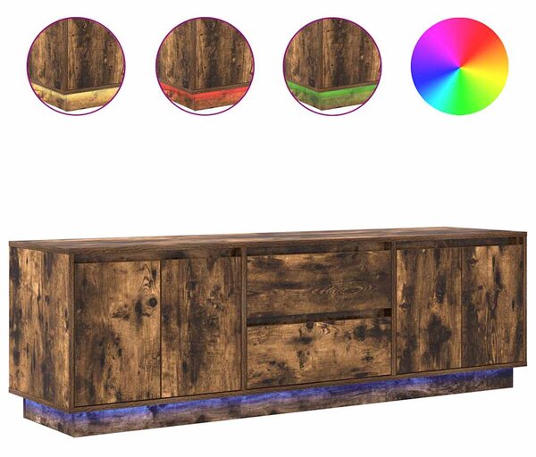 TV skříňka s LED světly Uzený dub 160,5x41x50 cm 3328430