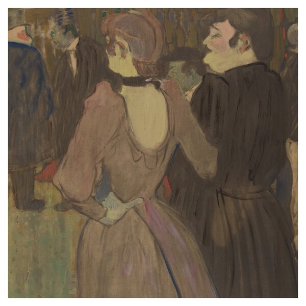 Obraz - Henri de Toulouse-Lautrec, La Goulue and Her Sister, reprodukce (30x30 cm)