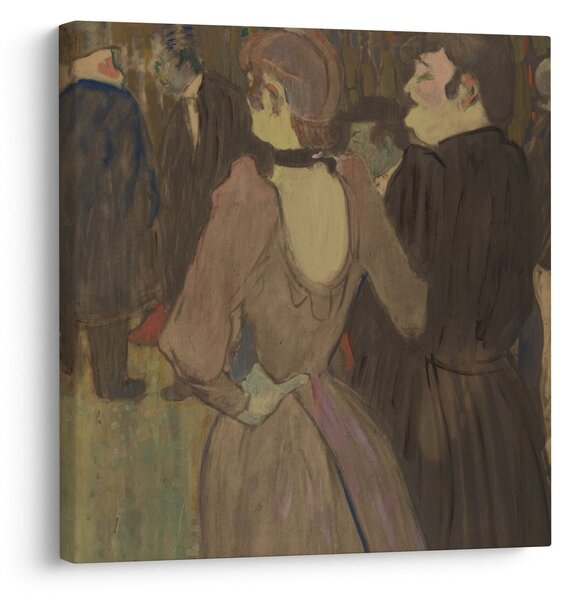 Obraz - Henri de Toulouse-Lautrec, La Goulue and Her Sister, reprodukce (30x30 cm)