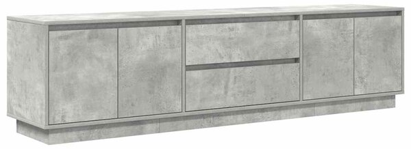 TV skříňka s LED osvětlením betonově šedá 193,5x41x50 cm 3328438