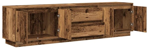 TV skříňka s LED osvětlením starého dřeva 193,5x41x50 cm 3328442