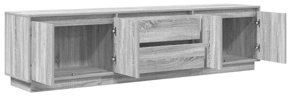 TV skříňka s LED světly šedá Sonoma 193,5x41x50 cm 3328440