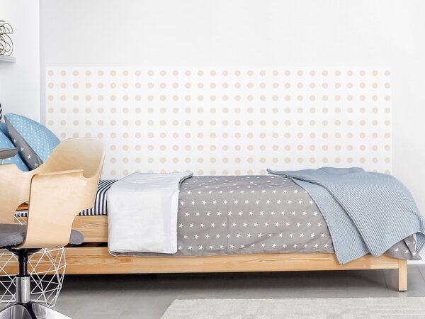 FUGU Pruh za postel - Puntíky béžová Varianta ochrany zdi: Delší strana postele 200x65 cm
