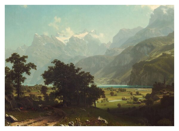 Obraz - Albert Bierstadt, Lake Lucerne, reprodukce (70x50 cm)