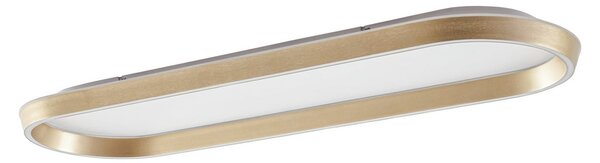 Stropní Lampa Lucande, Rylan, stmívatelné, Zlatá / mosazná, Obývací pokoj, Kov, Moderní