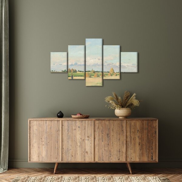 Obraz - Camille Pissarro, Landscape, Ile de France, reprodukce (125x70 cm)