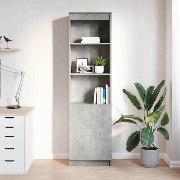 Vysoká deska betonově šedá 50x35x180 cm Dřevěná konstrukce 3328465