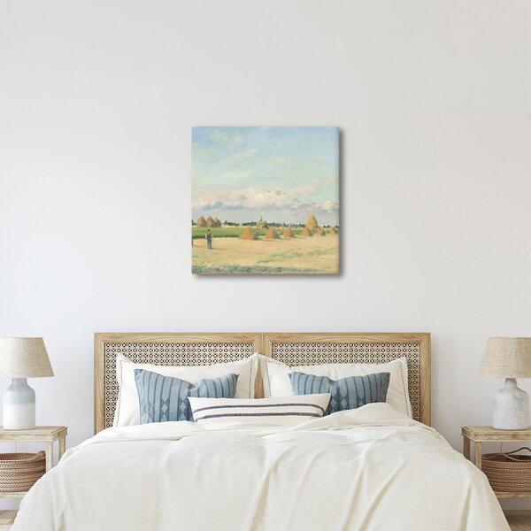 Obraz - Camille Pissarro, Landscape, Ile de France, reprodukce (30x30 cm)