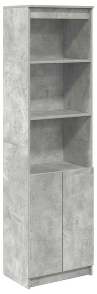 Vysoká deska betonově šedá 50x35x180 cm Dřevěná konstrukce 3328465
