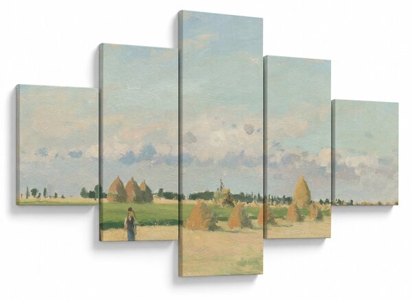 Obraz - Camille Pissarro, Landscape, Ile de France, reprodukce (125x70 cm)