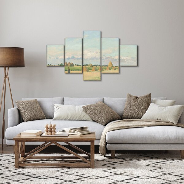Obraz - Camille Pissarro, Landscape, Ile de France, reprodukce (125x70 cm)