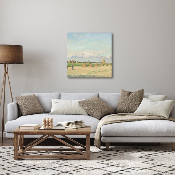 Obraz - Camille Pissarro, Landscape, Ile de France, reprodukce (30x30 cm)