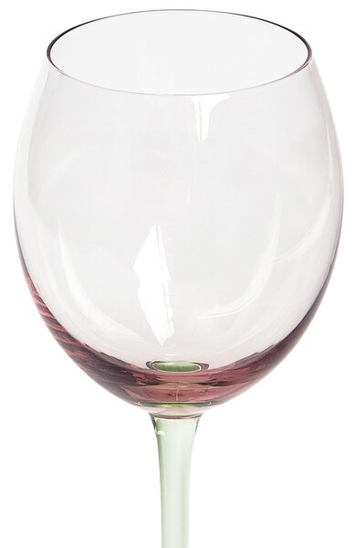 Sada 4 sklenic na víno DIOPSIDE 360 ml Růžová