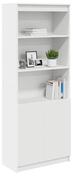 Skříň highboard bílá 70 x 35 x 180 cm kompozitní dřevo 3328471