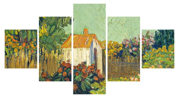 Obraz - Imitator of Vincent van Gogh, Landscape, reprodukce (125x70 cm)