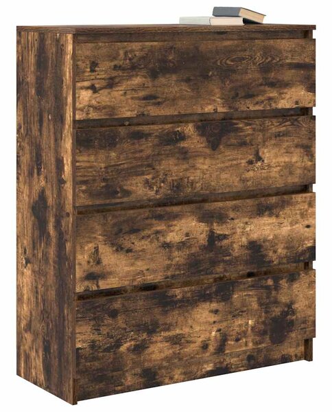 Příborník kouřový dub 80x35x99 cm kompozitní dřevo 3328484