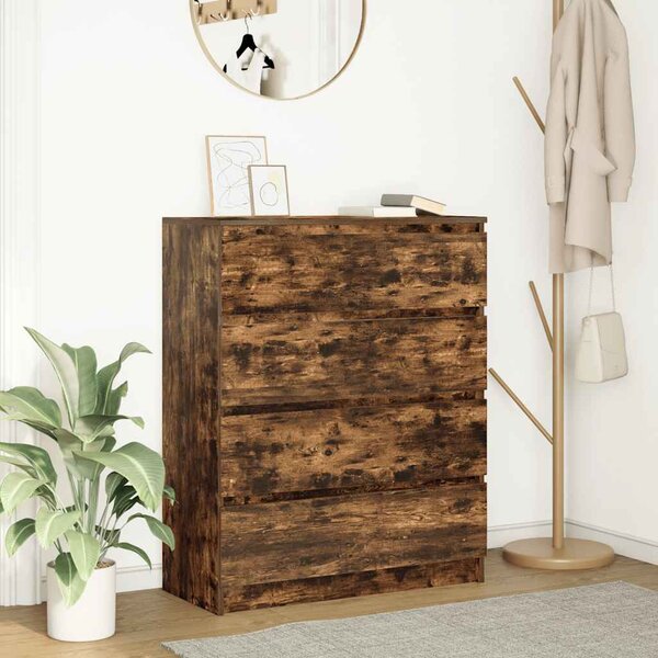 Příborník kouřový dub 80x35x99 cm kompozitní dřevo 3328484