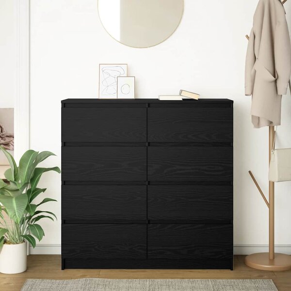 Příborník Černý dub 100x35x99 cm Dřevěná konstrukce 3328490