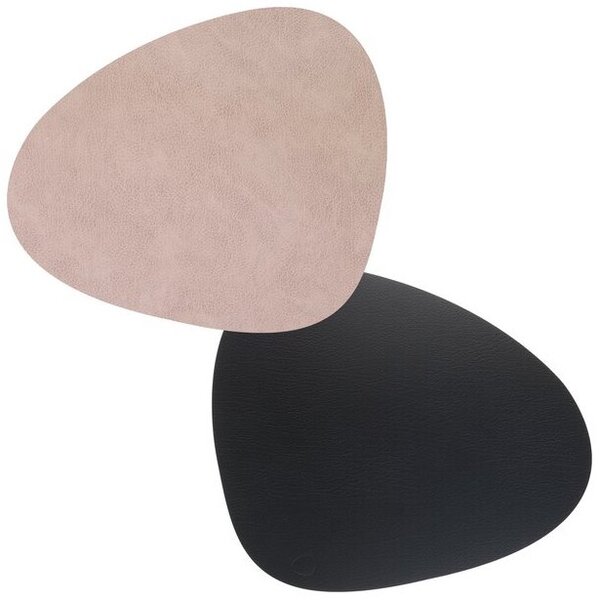 LIND DNA Oboustranné prostírání Curve Dinner - Warm Grey/Black LND138