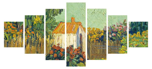 Obraz - Imitator of Vincent van Gogh, Landscape, reprodukce (210x100 cm)