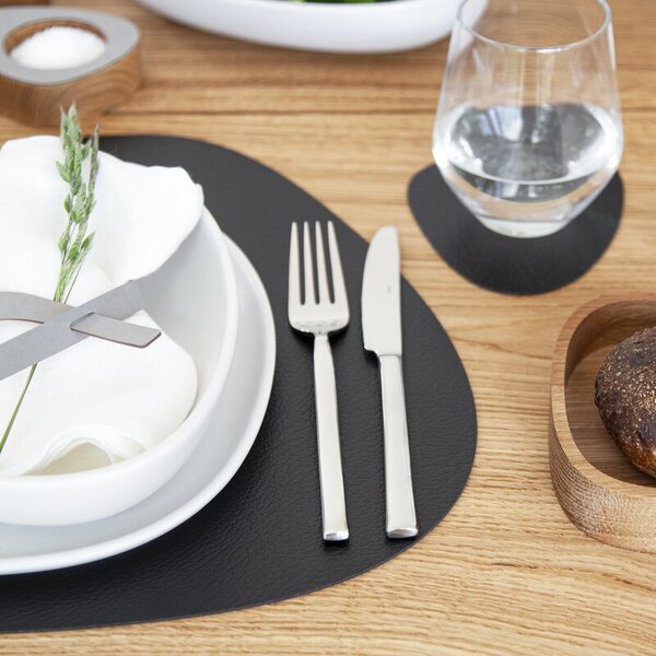 LIND DNA Oboustranné prostírání Curve Dinner - Warm Grey/Black LND138