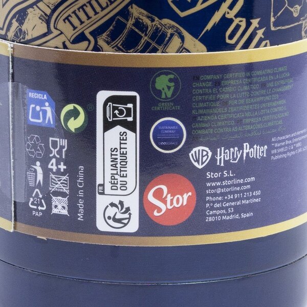 Tmavě modrá nerezová dětská termoska 665 ml Harry Potter – STOR