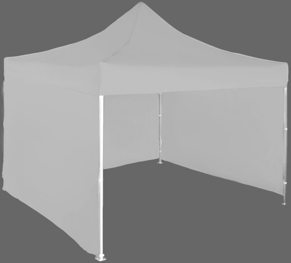 Nůžkový stan 3x3m hliníkový, 3 boční plachty, Šedá / antracitová