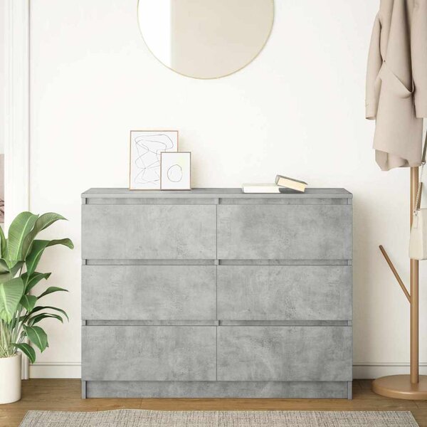 Příborník betonově šedý 100x35x76 cm Dřevěné konstrukce 3328501