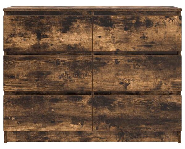 Příborník kouřový dub 100x35x76 cm kompozitní dřevo 3328502