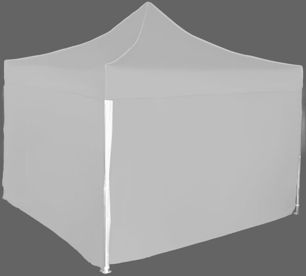 Nůžkový stan 3x3m hliníkový, 4 boční plachty, Šedá / antracitová