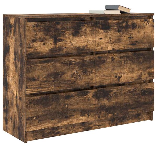 Příborník kouřový dub 100x35x76 cm kompozitní dřevo 3328502