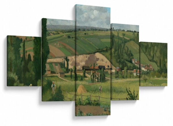 Obraz - Camille Pissarro, Landscape at Les Pâtis, Pontoise, reprodukce (125x70 cm)