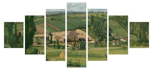 Obraz - Camille Pissarro, Landscape at Les Pâtis, Pontoise, reprodukce (210x100 cm)