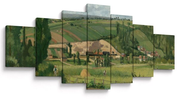 Obraz - Camille Pissarro, Landscape at Les Pâtis, Pontoise, reprodukce (210x100 cm)