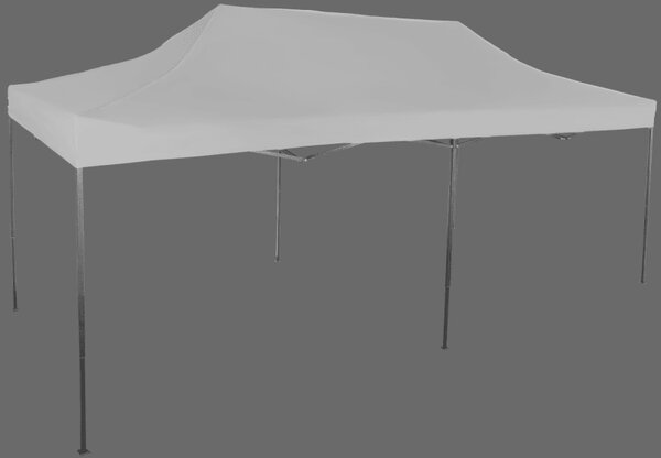 Nůžkový stan 3x6m ocelový, Bez bočních plachet, Šedá / antracitová